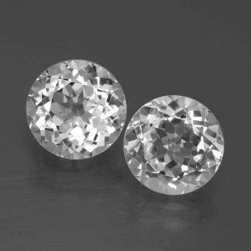 Clear White Topaz Gem - 3.3ct Round Facet (ID: 396526)