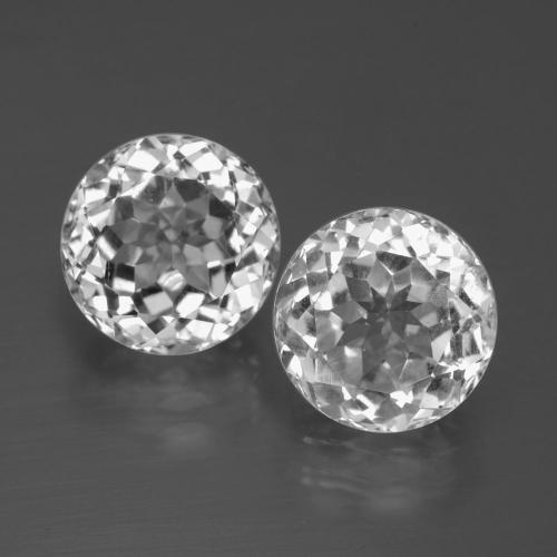 Clear White Topaz Gem - 3.9ct Round Facet (ID: 396528)