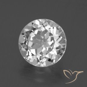 4.83 ct White Topaz Stone, Natural Topaz in Round Facet Shape for Sale