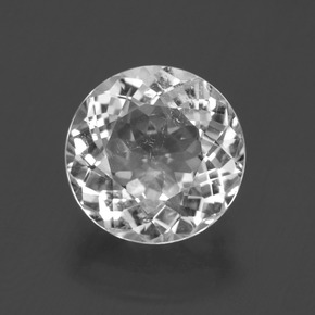 Clear White Topaz Gem - 4.8ct Round Facet (ID: 396637)