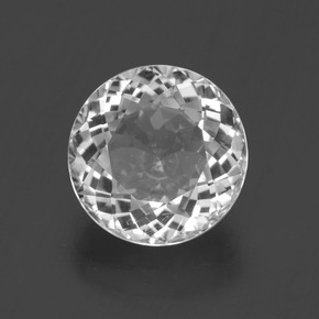 Blanco claro Topacio Gema - 4.7ct Faceta Redonda (ID: 396639)