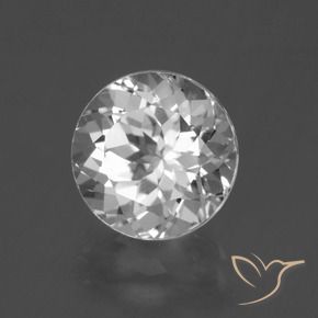 4.89 ct White Topaz Stone, Natural Topaz in Round Facet Shape for Sale