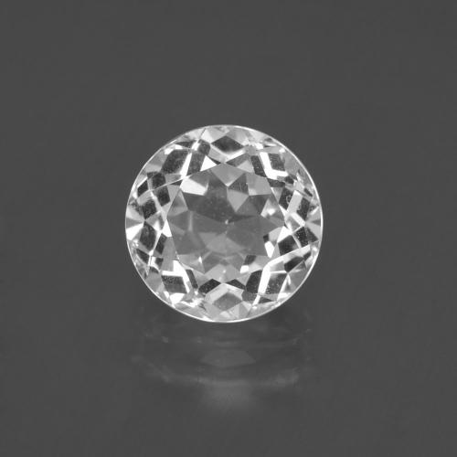 Clear White Topaz Gem - 3.3ct Round Facet (ID: 396662)