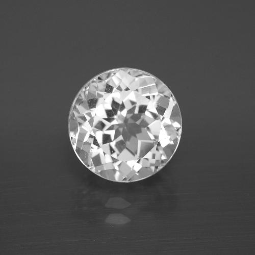 4.55 ct White Topaz Gemstone, Topaz Gem in Round Facet Shape for Sale.