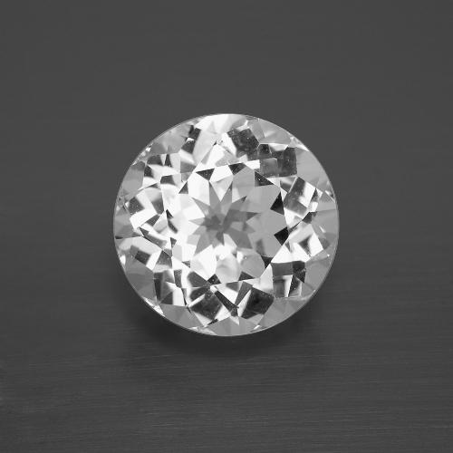 Clear White Топаз Камень - 4.9ct Круглая Фасетная Огранка (ID: 396716)