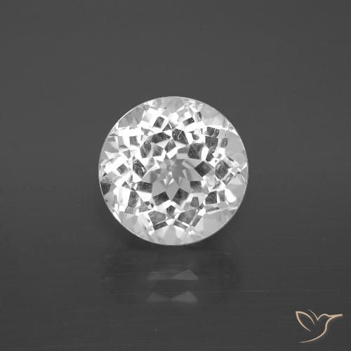 4.43ct Natural Clear White Topaz, Round, VS