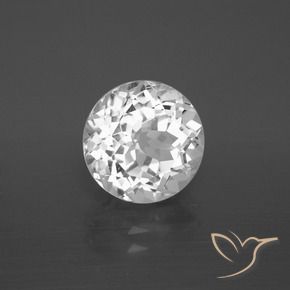 4.43 ct White Topaz Stone, Natural Topaz in Round Facet Shape for Sale