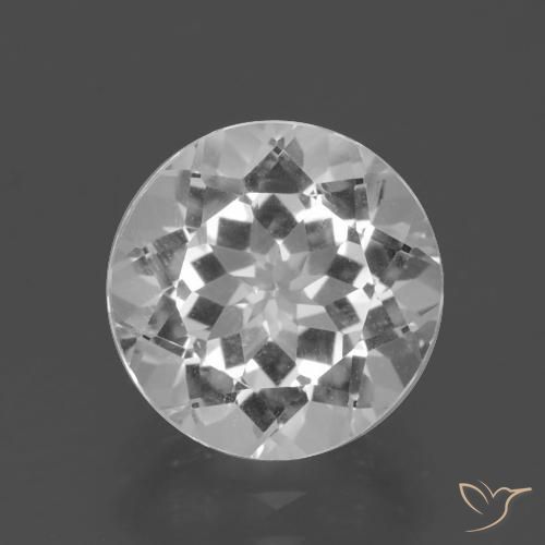 4.33ct Natural Clear White Topaz, Round, VVS-VS