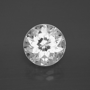 Clear White Topaz Gem - 5.5ct Round Facet (ID: 396850)