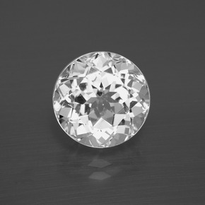 Clear White Topaz Gem - 5.3ct Round Facet (ID: 396854)