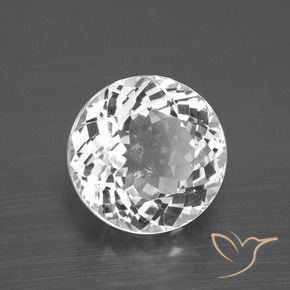 4.49 ct White Topaz Stone, Natural Topaz in Round Facet Shape for Sale