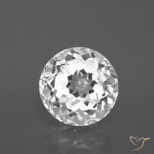 Clear White Топаз Камень - 4.4ct Круглая Фасетная Огранка (ID: 396860)