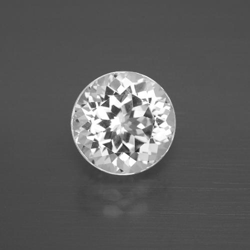 Weiß Topas Edelstein - 4ct Rund Facettenschliff (ID: 396930)