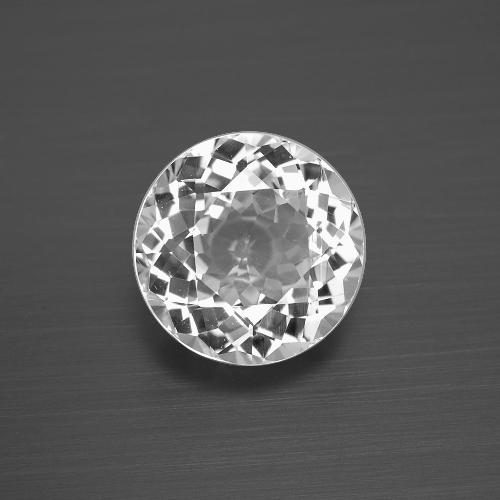 Clear White Topaz Gem - 4.1ct Round Facet (ID: 396932)
