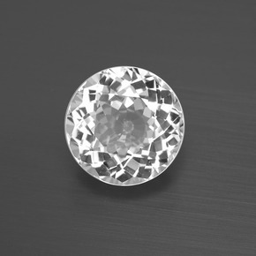 4.05 ct White Topaz Stone, Natural Topaz in Round Facet Shape for Sale