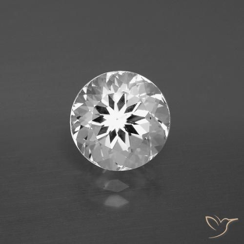 White Topaz Gem - 3.7ct Round Facet (ID: 396937)