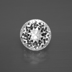 Clear White Topaz Gem - 4.7ct Round Facet (ID: 396939)