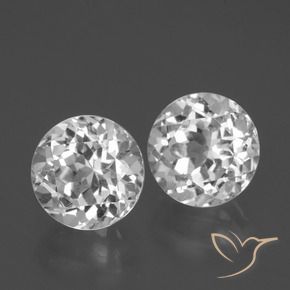 4.83 ctw White Topaz Stones, Natural Topaz in Round Facet Shape for Sale