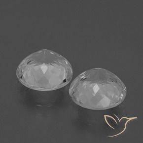 Topaz Gemstones in 9 mm (calibrated) Size for Sale, Topaz Stones in Clear White Color