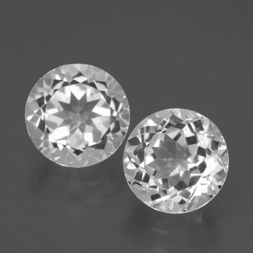 Clear White Topaz Gem - 3.4ct Round Facet (ID: 397051)