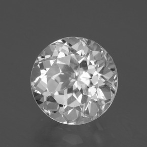 4.36 ct White Topaz Stone, Natural Topaz in Round Facet Shape for Sale
