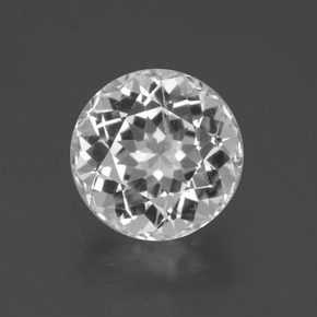 Clear White Topazio Gem - 6.1ct Sfaccettatura rotonda (ID: 397100)