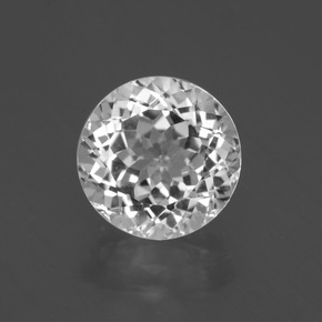 4.96 ct White Topaz Gemstone, Topaz Gem in Round Facet Shape for Sale.