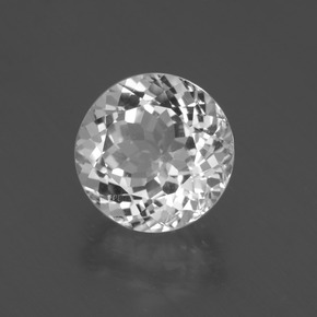 4.96 ct White Topaz Stone, Natural Topaz in Round Facet Shape for Sale