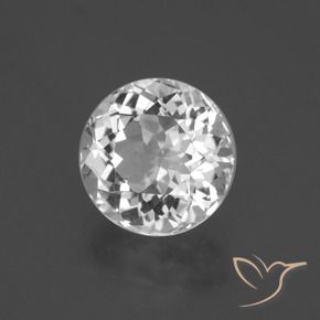 4.59 ct White Topaz Stone, Natural Topaz in Round Facet Shape for Sale