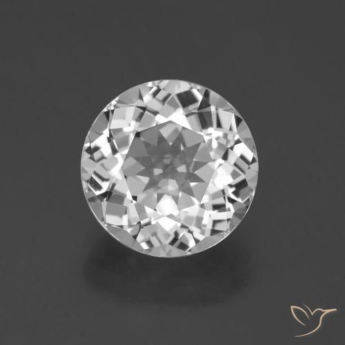 5.50ct Natural White Topaz, Round, VVS