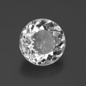 4.96 ct White Topaz Stone, Natural Topaz in Round Facet Shape for Sale