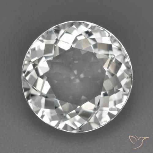 5.08ct Natural Clear White Topaz, Round, VVS-VS