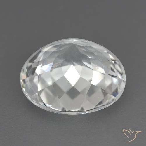 Topaz Gemstone in 10.5 mm Size for Sale, Topaz Stone in Clear White Color