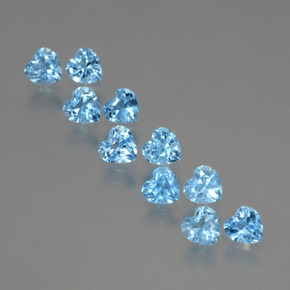 Azul Suizo Topacio Gema - 0.3ct Forma de corazón (ID: 399356)