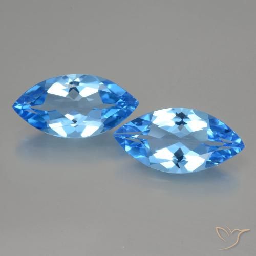 8.48ctw Natural Swiss Blue Topaz, Marquise, VVS-VS
