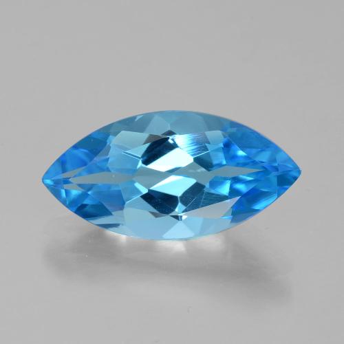 Deep Azure Blue Топаз Камень - 4.6ct Фасетная Маркиза (ID: 399541)