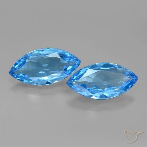 7.21ctw Natural Swiss Blue Topaz, Marquise, VS