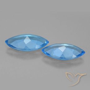 Topaz Gemstones in 16 x 8 mm (calibrated) Size for Sale, Topaz Stones in Swiss Blue Color
