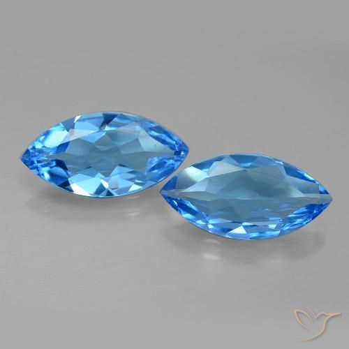 6.53ctw Natural Swiss Blue Topaz, Marquise, VVS-VS