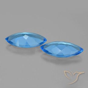 Topaz Gemstones in 16 x 8 mm (calibrated) Size for Sale, Topaz Stones in Swiss Blue Color