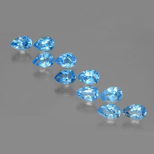 Blu elettrico Topazio Gem - 0.6ct Sfaccettatura a pera (ID: 399677)