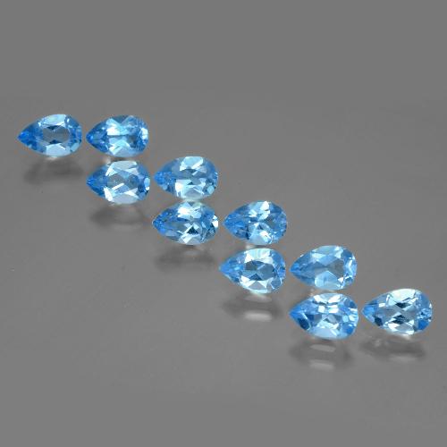 Medium Blue Topaz Gem - 0.5ct Pear Facet (ID: 399679)