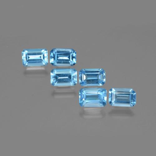 Swiss Blue Topaz Gem - 0.7ct Octagon Facet (ID: 399682)