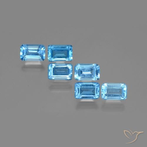Deep Azure Topazio Gem - 0.7ct Sfaccettatura ottagonale (ID: 399684)