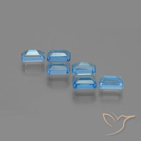 Topaz Gemstones in 6 x 4 mm (calibrated) Size for Sale, Topaz Stones in Swiss Blue Color