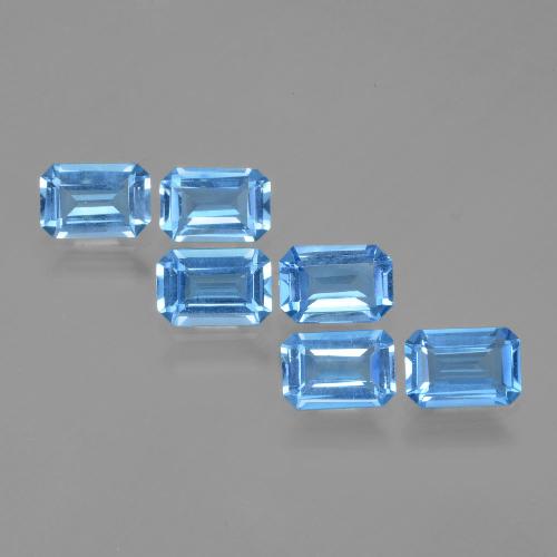 Deep Azure Topas Edelstein - 0.6ct Oktagon facettiert (ID: 399763)