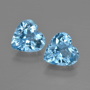 Свисс-Блю Топаз Камень - 2.9ct Фасетная огранка формы Сердце (ID: 400825)