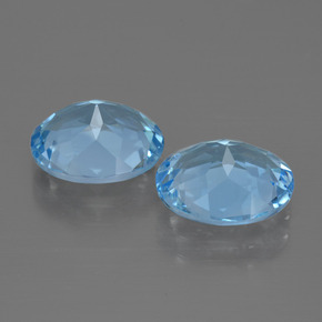 Topaz Gemstones in 10 x 8 mm (calibrated) Size for Sale, Topaz Stones in Swiss Blue Color