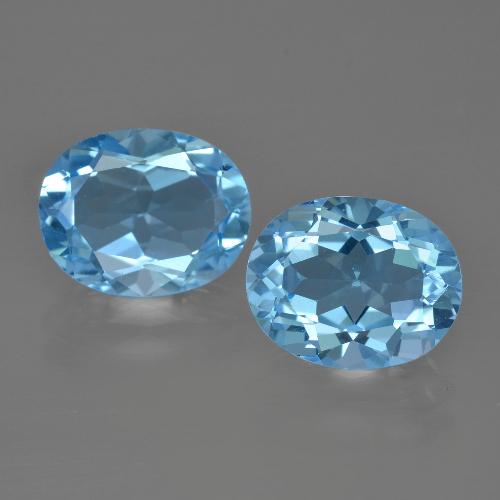 Swiss Blue Topaz Gem - 3ct Oval Facet (ID: 401566)