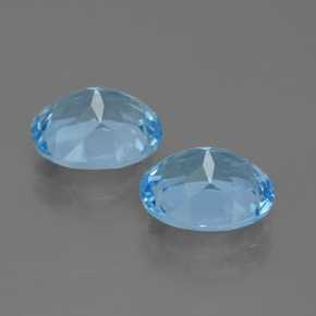 Topaz Gemstones in 10 x 8 mm (calibrated) Size for Sale, Topaz Stones in Sky Blue Color